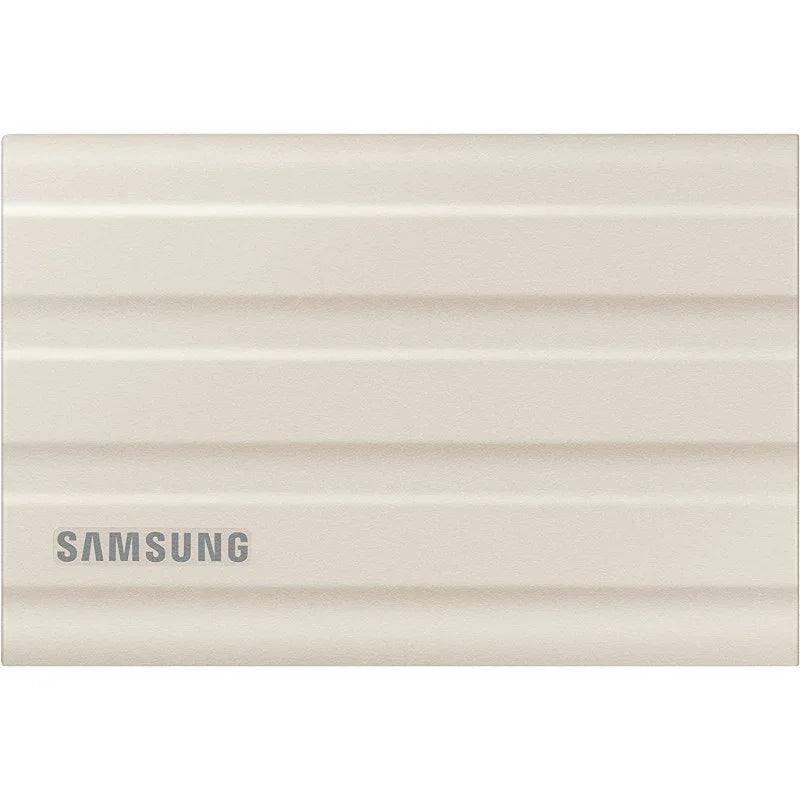 SAMSUNG T7 Shield 2TB, Portable SSD, up-to 1050MB/s, USB 3.2 Gen2, Rugged, IP65 Water & Dust Resistant, for Photographers, Content Creators and Gaming, Extenal Solid State Drive (MU-PE2T0R/WW), Beige - eBuy UAE